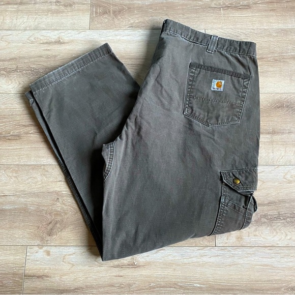 Vintage Carhartt 44/32 Canvas Carpenter pants durable workwear - Picture 1 of 10